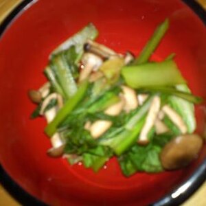 小松菜とシメジの煮浸し